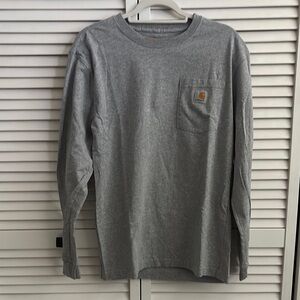 Carhartt Gray Long Sleeve Tee Classic Design